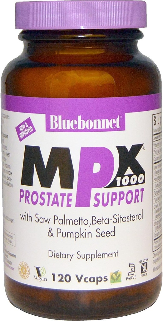 MPX 1000 Men 's Prostate Formule od Bluebonnet - 120 Vegetariánské kapsle