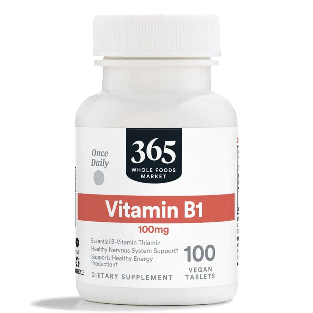 365 podle Whole Foods Market, Vitamin B1 100mg, Vegan, 100 tablet