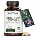 Proteolytické enzymy - Tripsin & Chymokrypsin - Snížení Edema & Zánět z Tissue zranění - Podporuje stravitelné, Tissue & Imunitní zdraví - Zotavení Boost - Dietní doplněk -60 Kapsle