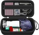 Cestovní pouzdro pro přenosný Nebulizer Machine pro dospělé a děti, Asthma Inhaler Nosič taška, Inhaler Spacer Storage Case Organizátor, Handheld Mesh Machine Holder, Black (POUZE)