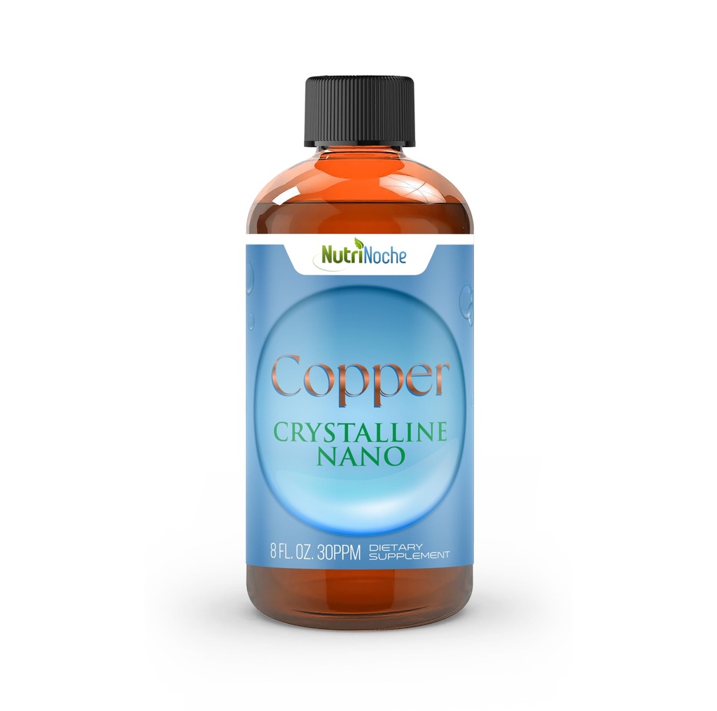 NutriNoche Liquid Koloidní měď dodatek 124; 99.99% Ultra čisté krystaliny Nano Měděné částice 124; 30 ppm