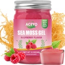 ACEYO (12 OZ) Irish Sea Moss Gel Organic Raw Vegan Raspberry Flavor 102 Vitamíny a minerály Wild Sklizeň Non-GMO imunitní obrana Booster štítné žlázy Digestivní podpora