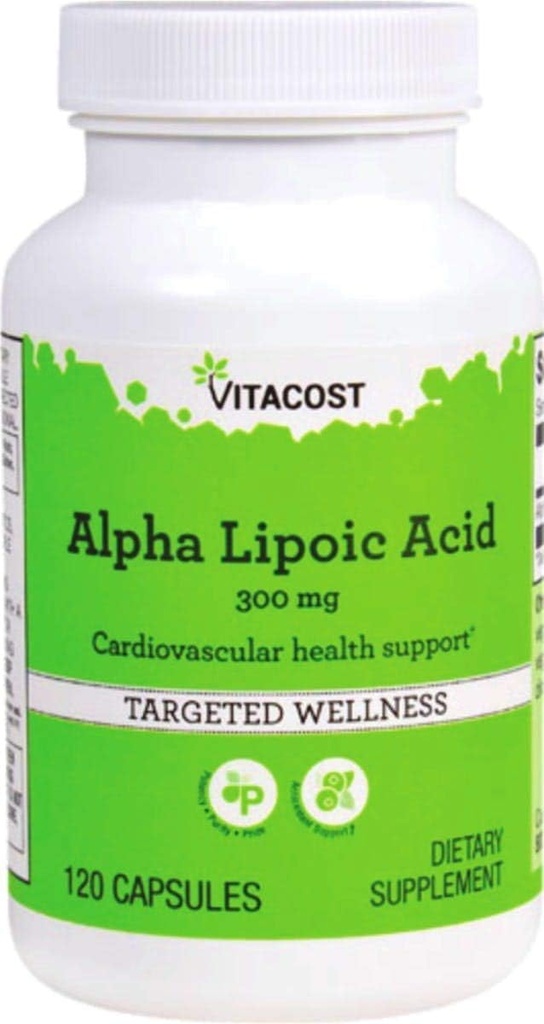 Vitacost Alfa Kyselina lipoová - 300 mg - 120 tobolek