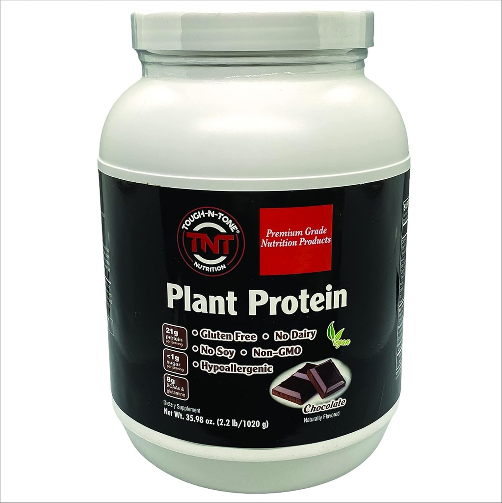 TOUGH- N- TONE Prvotřídní rostlinný protein lahodný čokoládový vegan Shake, hrášek, brusinky, čia, a Sacha inchi, Omega33 EFA, Vegan & Vegetarian no Dairy no Wheat no Gluten no Soy