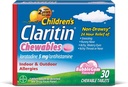 Claritin 24 hodinová alergie Žvýkačky pro děti, Non Drowsy alergická pomoc, 30 Počet
