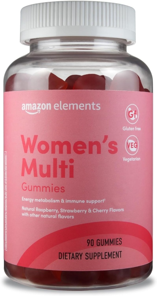 Prvky - Adult Women 's Organic Multivitamins, 90 Gummies (30 porcí), Vegetarian, Gluten Free (dříve Revly)