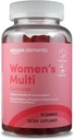 Prvky - Adult Women 's Organic Multivitamins, 90 Gummies (30 porcí), Vegetarian, Gluten Free (dříve Revly)