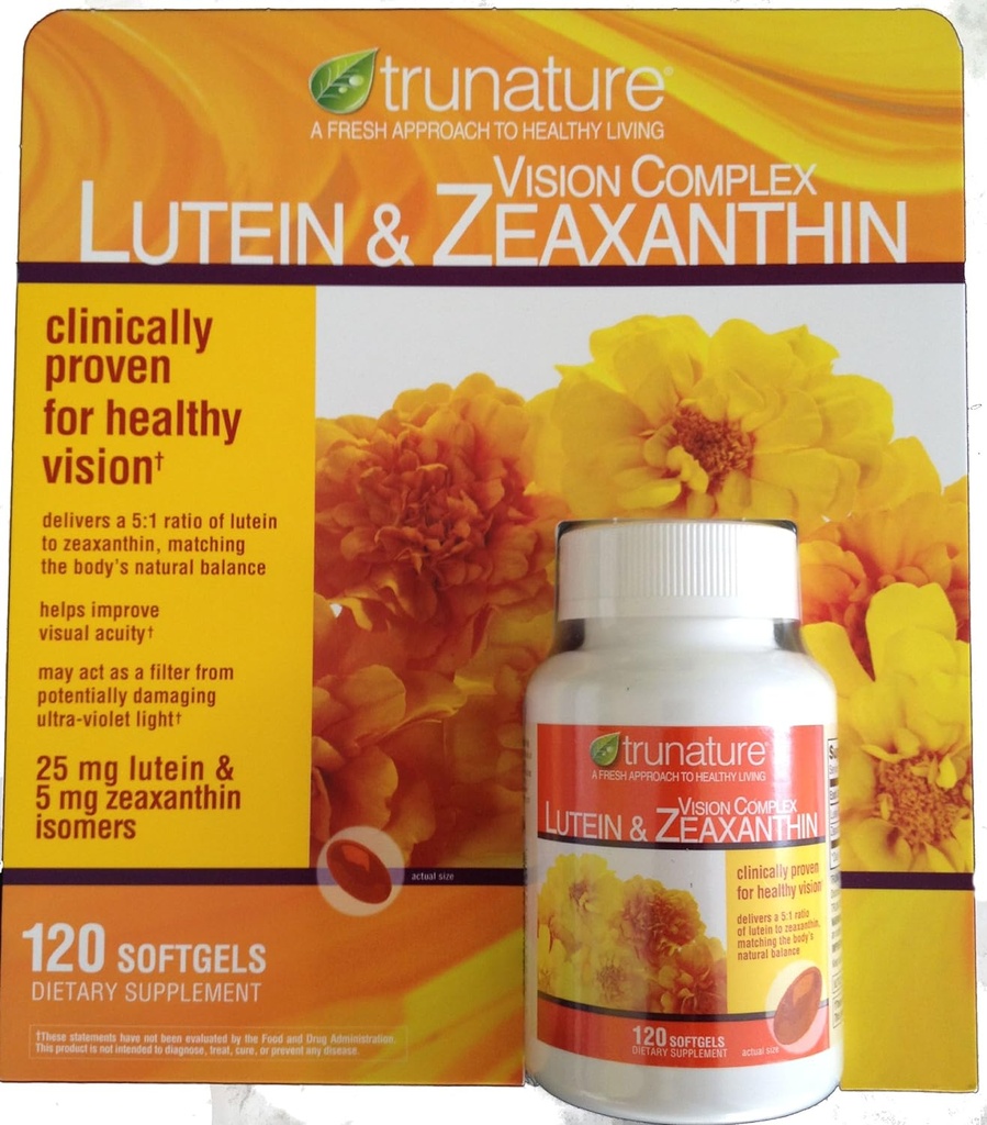 Trunature Lutein a Zeaxanthin Softgels, 120 Počet