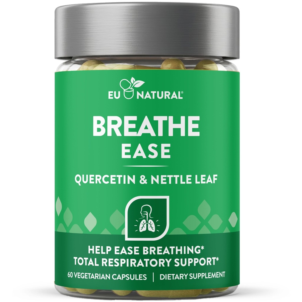 Nádech Inhaler Supplement - Sinus, Plíce, Open & Clear Airways - Sezónní Nasal Health, Bronchial Wellness, Zdravý hrudník - Quercetin, Vitamin D, Bromelain pilulky - 60 Vegetariánské měkké kapsle