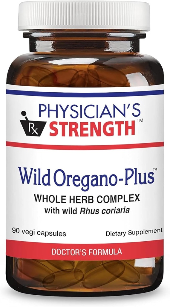 Síla lékaře Wild oregan- Plus - 90 Kapsle - Podporuje zdravý imunitní systém, trávení a kosti a spojky - Non- GMO - 90 Služení