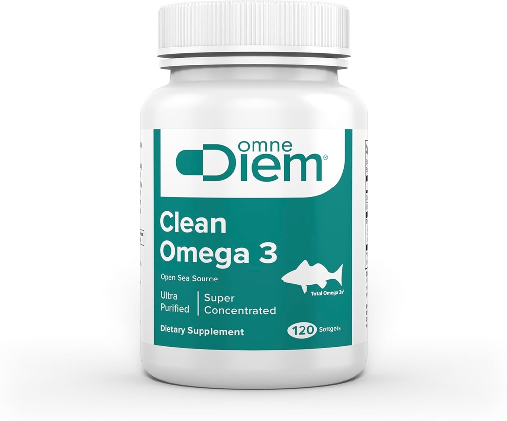 Omne Diem Clean Omega 3 - 1020mg, 120 softgel Kapsle - Rybí olej Dietní dodatek s Omega-3 mastné kyseliny: EPA & DHA