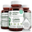 Přírodní Nutra Lutein a Zeaxanthin dodatek, Udržovat vizi zdraví, Chrání buňky v očích, Vylepšení úrovně Zeaxanthin & Isomers, Podpora oční zdraví, Lepek zdarma, Soy zdarma, 20mg - 30 Kapsle