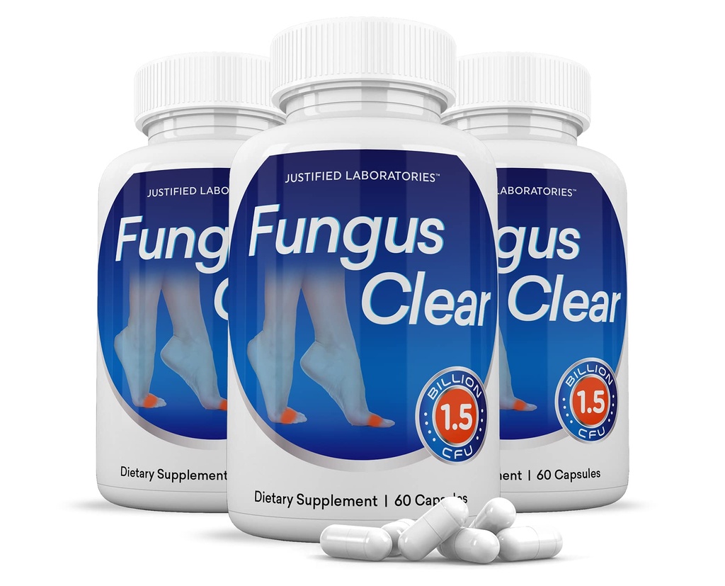 Odůvodněné laboratoře (3 balení) Fungus Clear 1, 5 miliardy CFU Probiotické pilulky 180 Kapsle
