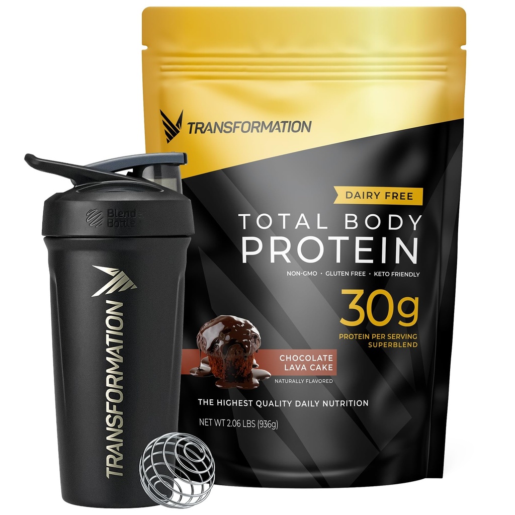 Transformace Chocolate Protein Powder & Performance Izolated Shaker Bottle CLAS124; 30G Multi- Protein Supersměs CLAS124; Collagen Peptides, Egg White & Plant Blend CLAS124; MCT Oil CLAS124; BCAA Amino Acids