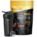 Transformace Chocolate Protein Powder & Performance Izolated Shaker Bottle CLAS124; 30G Multi- Protein Supersměs CLAS124; Collagen Peptides, Egg White & Plant Blend CLAS124; MCT Oil CLAS124; BCAA Amino Acids