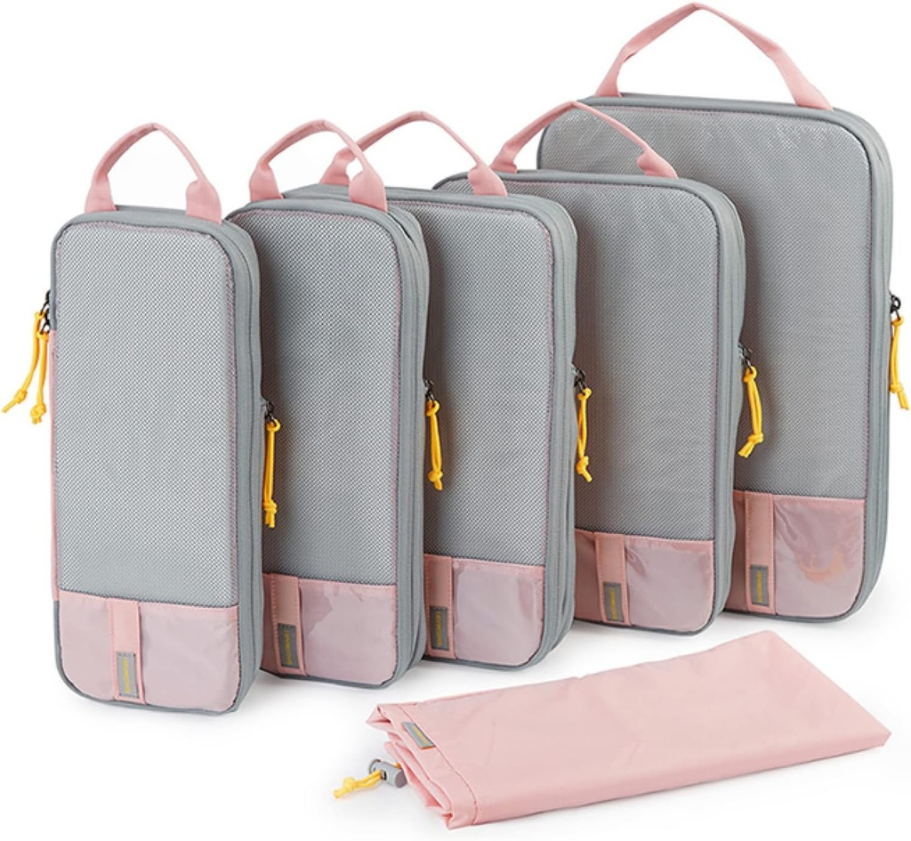 BAGSMART 6 Set / 4 Set / 2 Set Kompression Balení Kuby pro cestování, Lehké Zavazadlové pořadače tašky, Odolné Space Tašky Cestovní Essentials