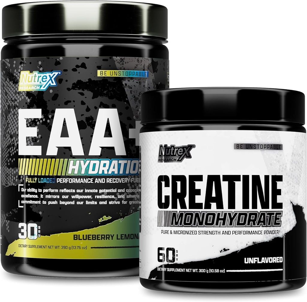 Nutrex Research EAA Hydratace Blueberry Lemonade Aminos & Creatine Monohydrát Prášek