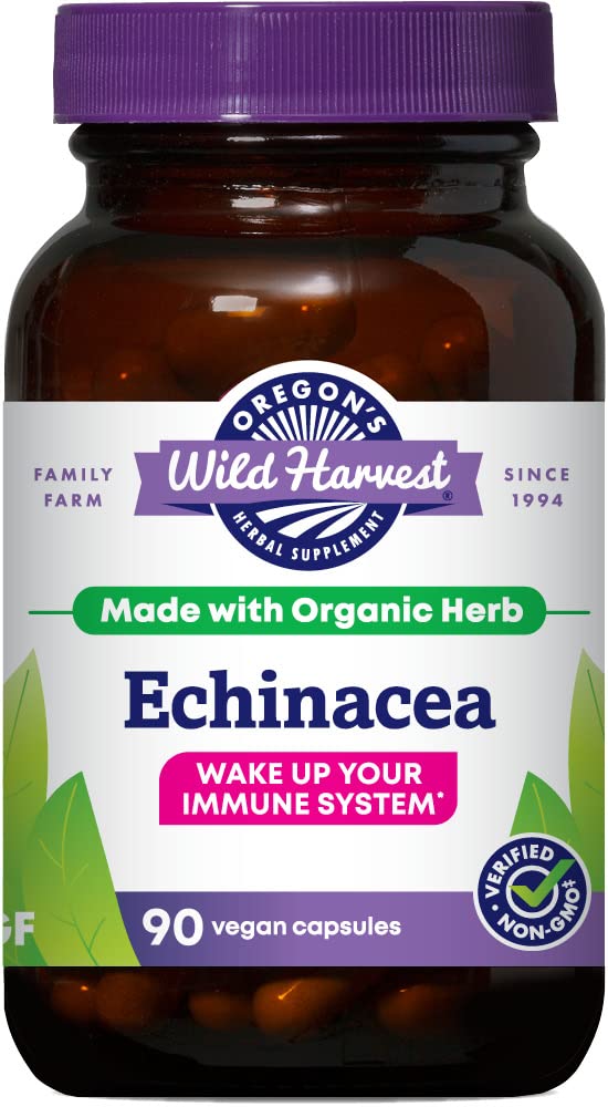 Oregon Wild Harvest Echinacea Organic Herbal Dodatek, 90 Počet