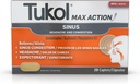 TUKOL Max akční sinus, zácpa a tlak kapesníky pro bolest, bolest hlavy úlevu, Expectorant, Non- Drowsy, 20 Počet