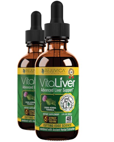 VitaEquity - dodatek pro zdraví jater - Podpora vyčištění a detox jater - Liquid Delivery for Absorption - Milk Thistle, Artichoke, Chanca Piedra, Dandelion & Více!