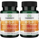 Swanson R-5-P (Riboflavin- 5-Fosfát) - vitamín B2 dodatek na podporu energie, metabolismus a vize zdraví - přírodní wellness vzorec - (60 Kapsle) (2 Pack)