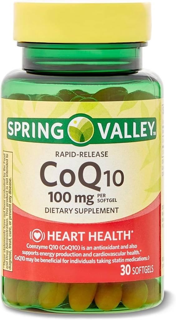 Rapid- Release CoQ10 Dietní dodatek, 100 mg, 30 Počet