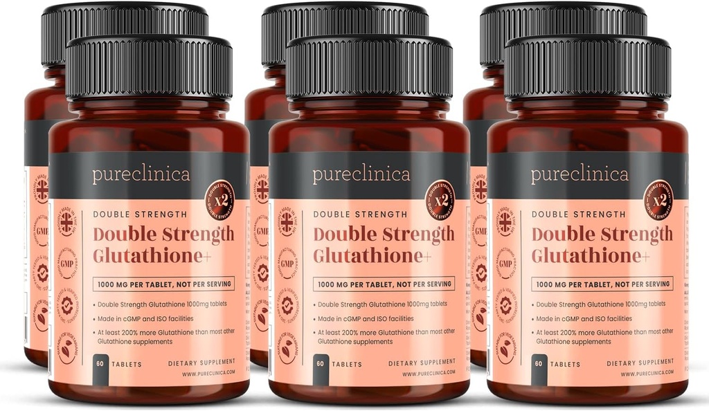 Glutathione 1000mg x 360 tablet (6 lahviček po 60) - w / 500mg Glutathione, 300mg ALA a 200mg VIT C na tabletu