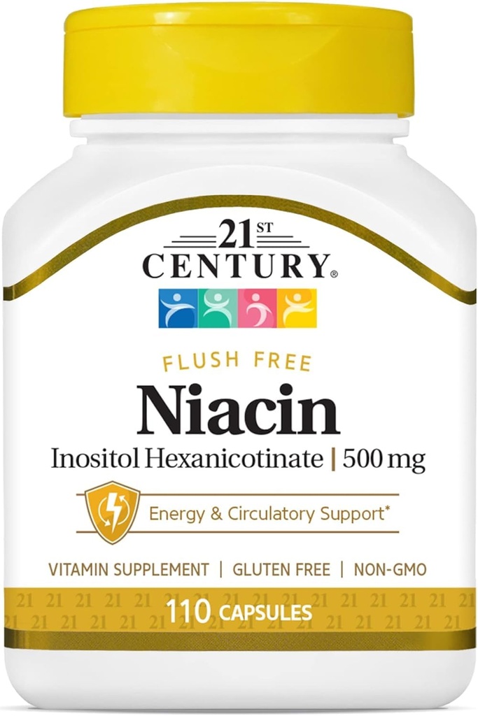 Niacin Flush zdarma 500 miligramů 110 tobolek