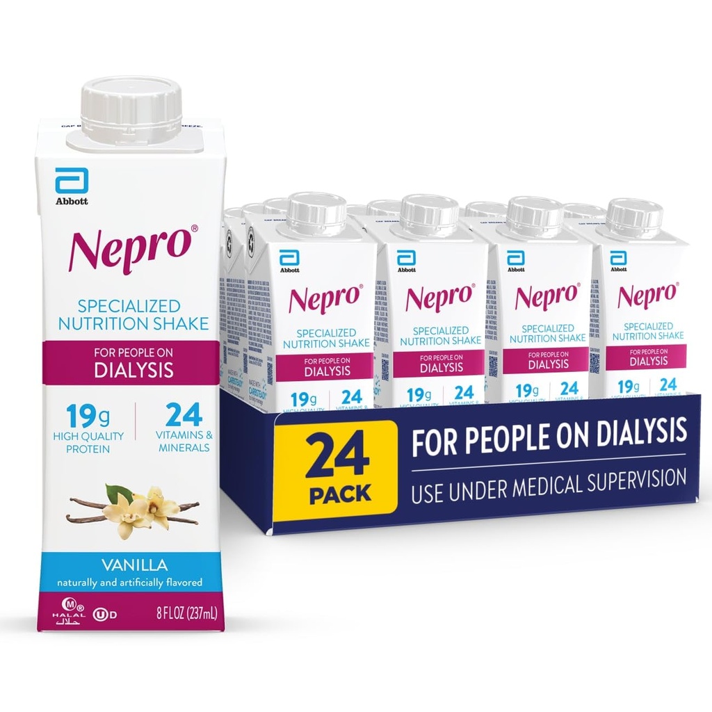 Nepro tekutá výživa, domácí vanilka, 8- Ounce plastové láhve (balení po 24)
