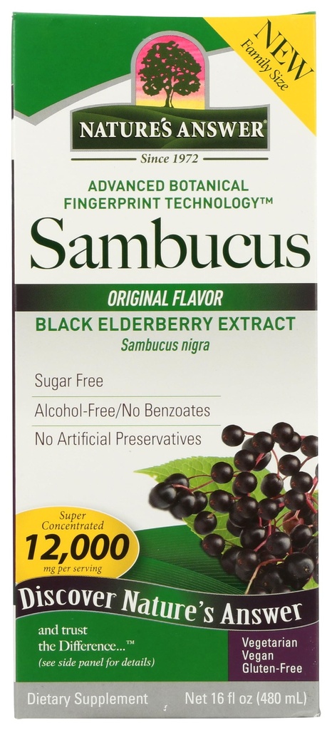 Příroda odpověď Sambucus Elderberry Syrup 16 Ounce Dutch 124; Velký Ochutnávání Imunitní Supplement Imunity Support Appendix 124; Antioxidant, Vegan, Gluten Free, Made in USA Dutch 124; Single Count