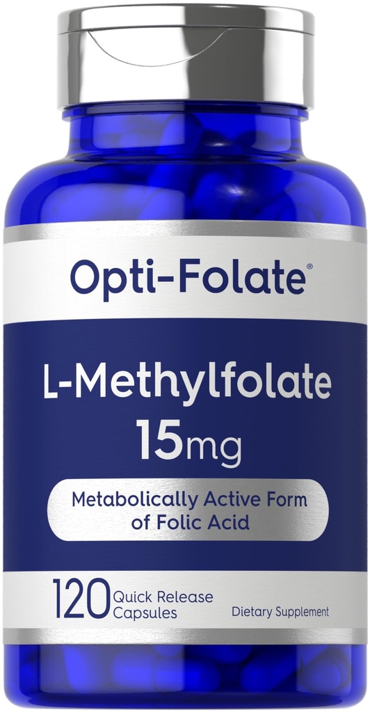 Carlyle L Methylfolát 15mg CLAS124; 120 Kapsle CLAS124; Value Size CLAS124; Max Potency CLAS124; Optimalizovaný a aktivovaný CLAS124; Non- GMO, Gluten zdarma dodatek CLAS124; Methyl Folate, 5-MTHF CLAS124; podle Opti- Folát