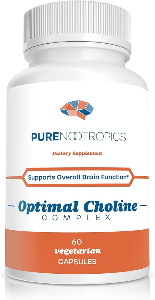 Čisté nootropics - Optimální komplex cholinu - Alfa GPC / CDP Citicoline Blend - 300 mg CLAS124; Kognitivní podpora CLAS124; Brain & Muscle Support