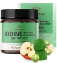 HERBAMAMA Jod Gummies - Jod draselný, zinek a selen pro imunitní obranu a podporu mozku - Vegan, Non-GMO Imunitate Supplement - 60 Pectin- based Apple- Ochucené Chews