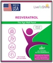 Live To Shine Resveratrol Patch - Transdermální Topical Plant- Based Antioxidant Support for Health Aging and Wellness - 30 Záplaty pro ženy a muže - USA Made