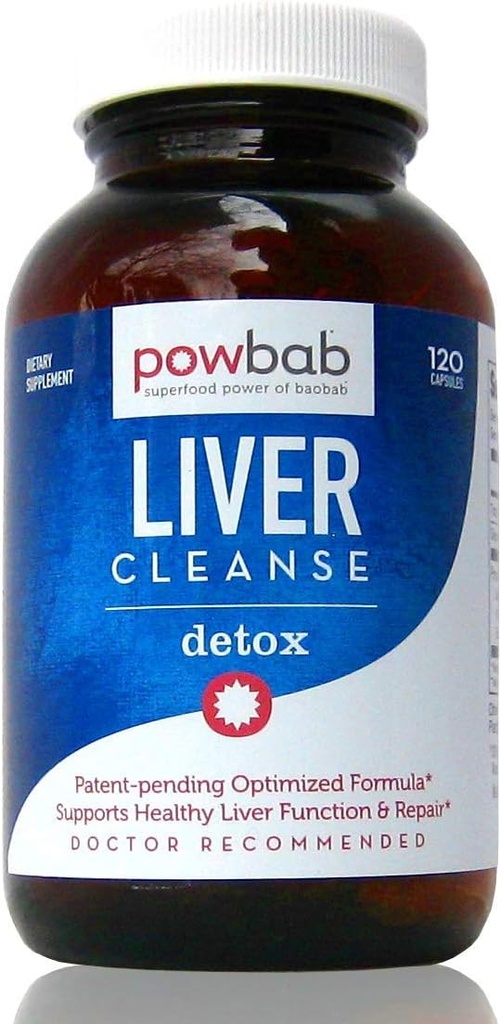 powbab Játra čištění Detox. # 1 Patent- Do doby optimalizované opravy Formule. Játra Md Focus Research with Organic Baobab, Beet Root Powder, and Goji. Beats Milk Thistle Silymarin & Dandelion (120 tobolek)