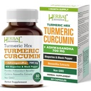 Kurkuma dodatek Hrx- Imunitní dodatek, Metabolismus Booster Joint Support Dodatek s kurkumin, Boswellia, Curcuma & Black Pepper Extract - 60 Kapsle