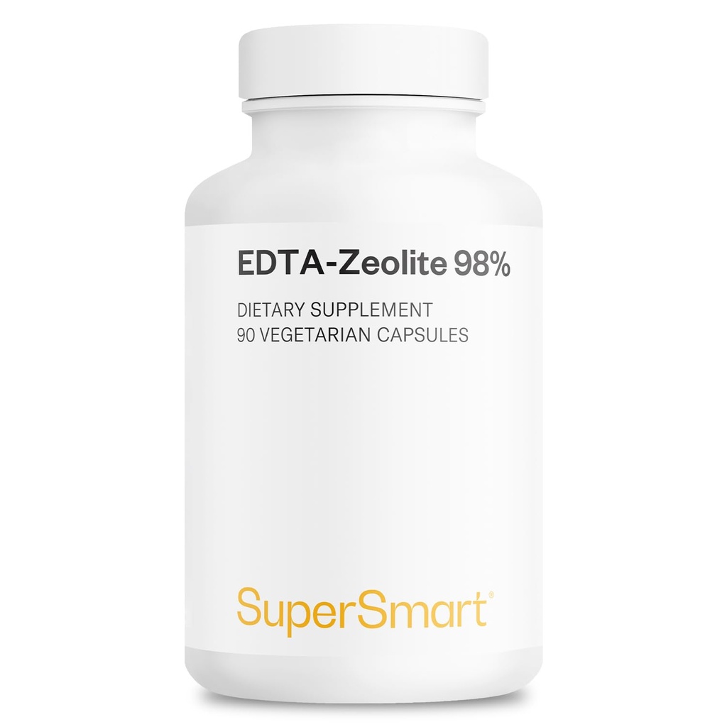 Supersmart - EDTA Zeolit 98% (Advanced Formule) - s mléčným Thistle & Petržel - High Potency Dodatek 124; Vyrobeno v USA 124; Non- GMO & gluten zdarma - 90 Vegetariánské Kapsle
