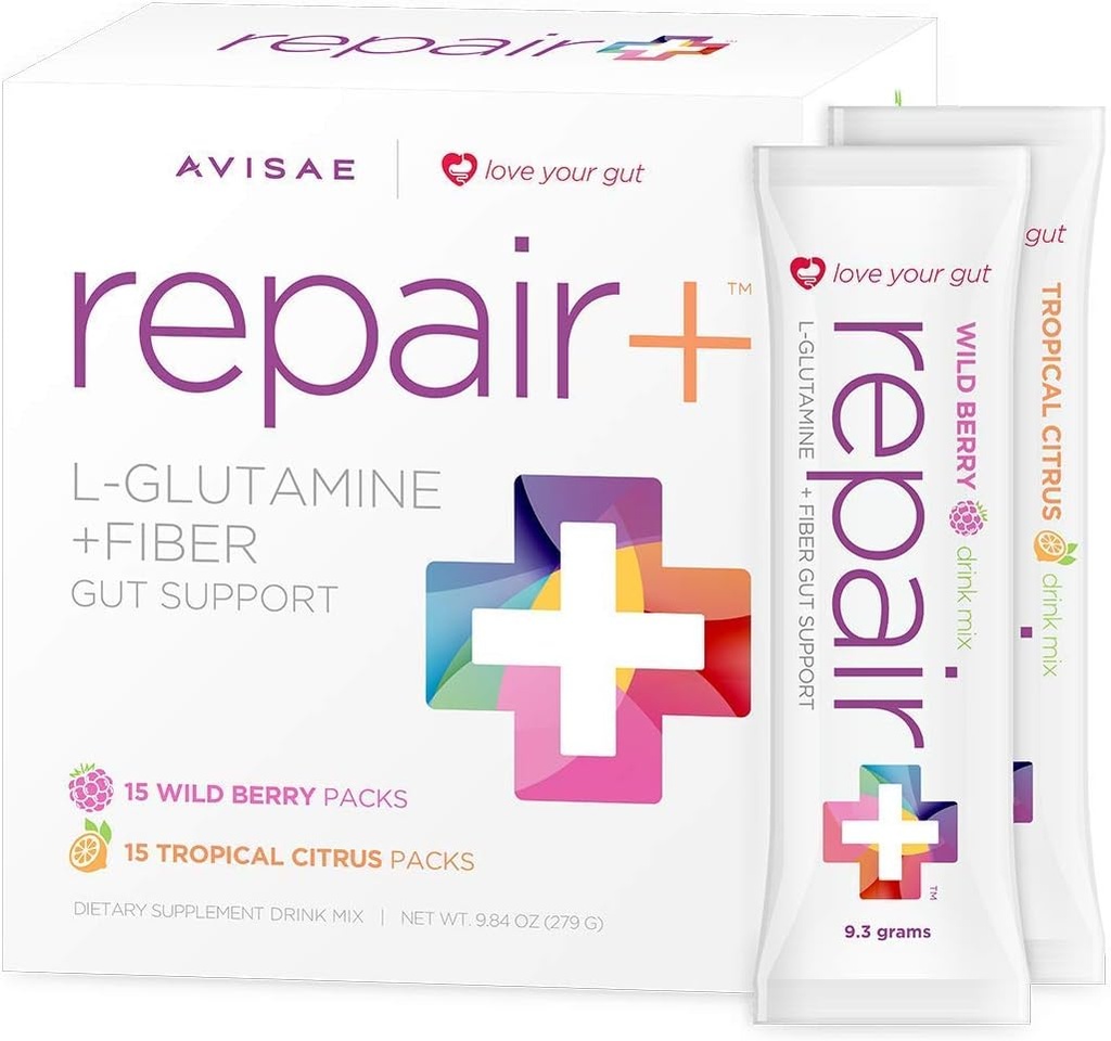 Opravy + l- glutamin + Fiber _ 30 Stick Packs _ Love Your Gut! Avisae Optimalizace výživy + l- glutamin + Fiber Drink