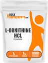 BulkSupplements.com L- Ornithin HCl Powder - Ornithinský dodatek, dodatek aminokyselin - bezlepkové, 1g na servírování, 1kg (2,2 lbs) (balení po 1)