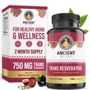 Starověké Bliss Resveratrol Výkonný Antioxidant dodatek se Zeleným čajem, Grape Seed Extract pro zdravé stárnutí pro muže a ženy