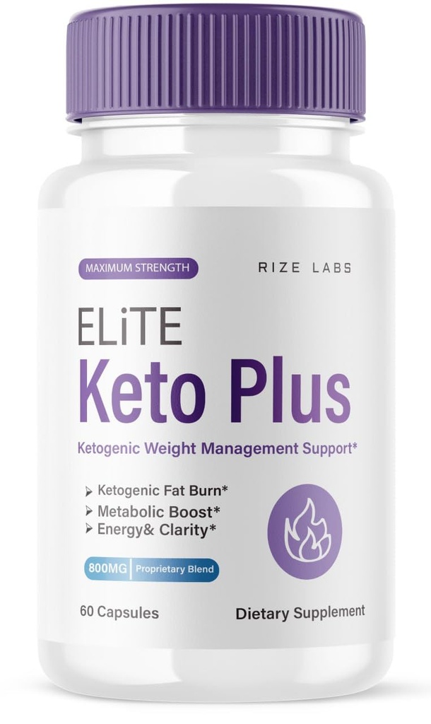 Rize laboratoře Elite Keto Plus Kapsle, Podpora hubnutí, Premium pilulky pro celkové zdraví, Maximální pevnost doplněk vzorce (60 Kapsle)