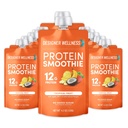 Designer Wellness Protein Smoothie, Real Fruit, 12g Protein, Low Carb, Zero Added Sugar, Gluten- Free, Non- GMO, No umělé barvy nebo chutě, Tropické, 12 Počet