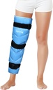 REVIX Full Led Pack Wrap Around All Leg, Reuse Gel Cold Wrap for Hip, Thigh and Knee, Soft Cold Compress Ice Pack Sleeve with 3 Straps