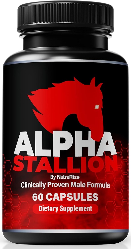 Alpha Hřebčí pilulky pro muže, Denní Nutriční Formule pro mužský výkon a sebevědomí, Všechny přírodní Alpha Hřebčí kapsle na podporu celkového zdraví, Oficiální AlphaStallion Recenze (60 Kapsle)