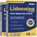 Sumifun 4% Lidokain Záplaty Plus 1% Menthol - 30 Počítá maximální sílu OTC Pain Relief Záplaty pro zadní Ache Stiff Neck Společná bolest Bolest Svalové Svalové Spodní Svalové Topické analogie