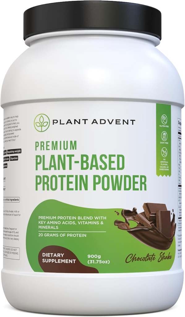Premium Plant- Based Protein Powder - 100% Vegan, No umělé Flavors, Gluten- Free a Dair- Free (2 kg, Čokoládový Shake)