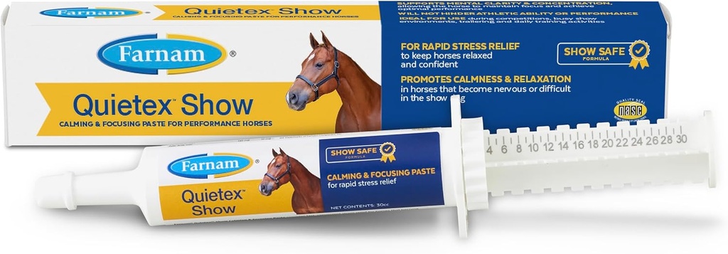 Farnam Quietex Zobrazit uklidňující & focusing paste, pomáhá udržet koně klid & uvolnění, které se staly nervózní v Show Ring 30 cc