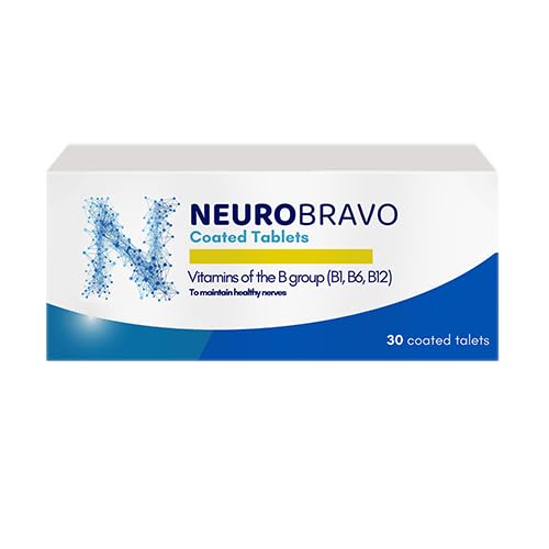 Neurobravo Vitamin B1, B6, B12 Tablety pro nervové zdraví, Nervová bolest, Numdness, Muscle Stiffness, Svalová křeč, Snížené senzace