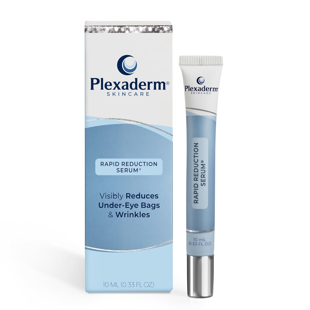 Plexaderm Rapid Reduction Eye Serum - Visibly Reduces Under- Eye sáčky, vrásky, tmavé kruhy, Fine Lines & Crow 's Feet Instant, Anti Aging Wrinkle Remover for Face, Full Size Tube