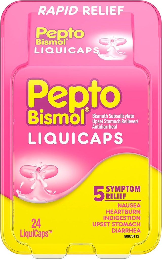 Pepto Diarrhea Antiderate Liquicaps - 24 ct